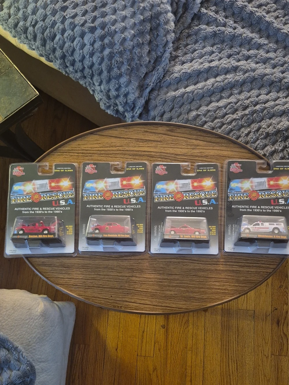 New  Fire Rescue Usa  Die-Cast Lot Of 4. One Of 9,999. Ford F150, Chevel Camino